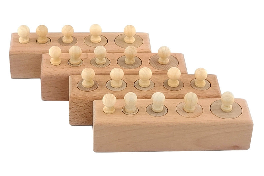Knobbed Cylinder Blocks (Mini, Natural)