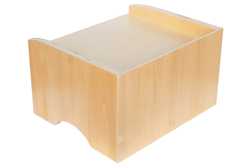 Backside of cabinet. Cabinet sides arch up at the bottom for easy carrying.