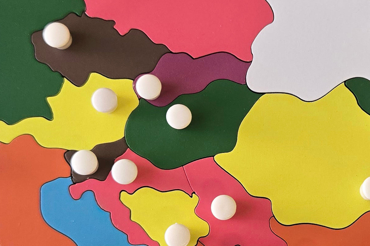 Hungary - Puzzle Piece of Europe (Plastic Knob)