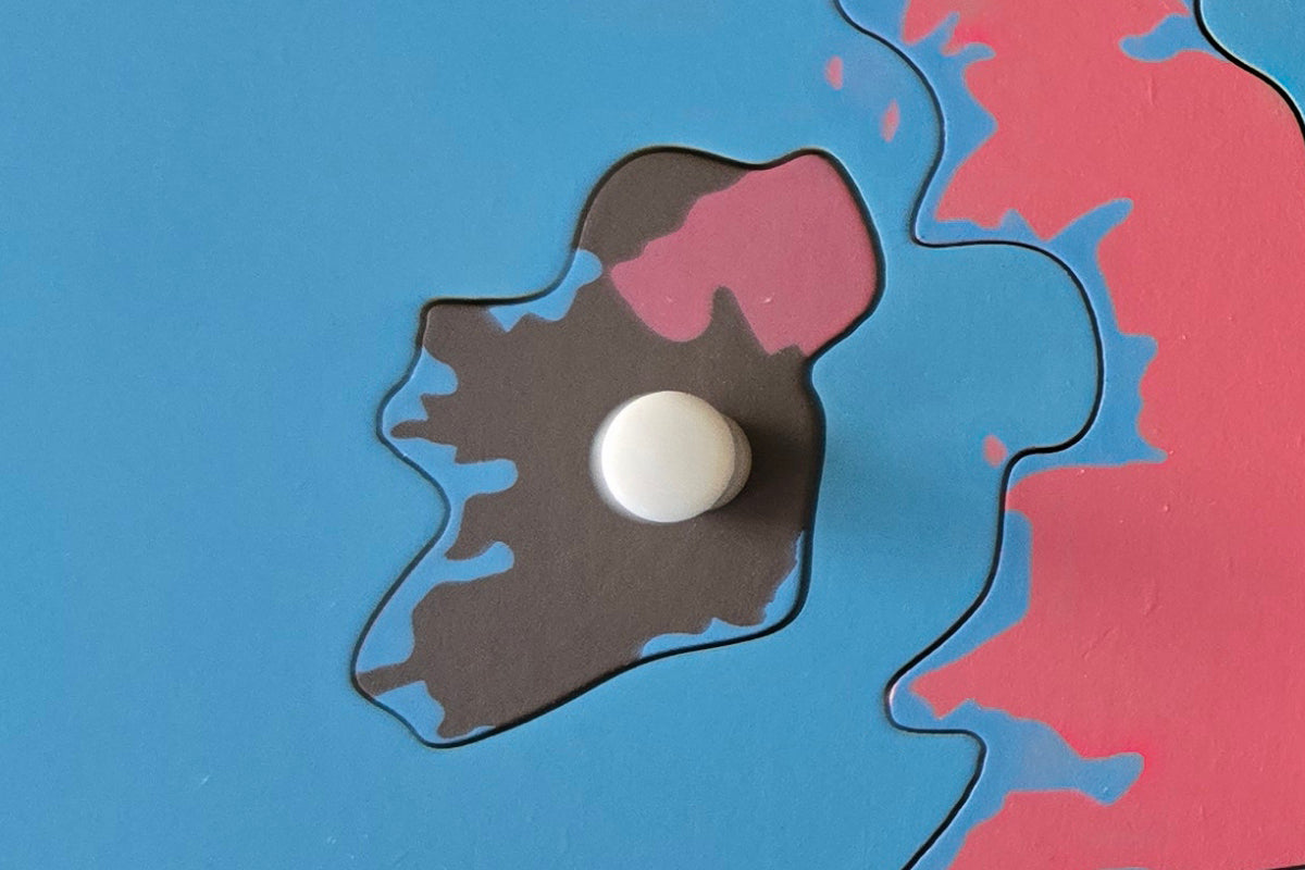 Ireland - Puzzle Piece of Europe (Plastic Knob)