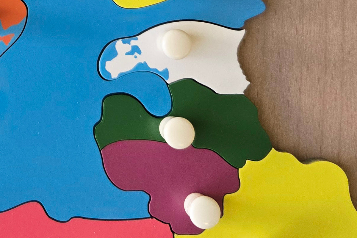 Latvia - Puzzle Piece of Europe (Plastic Knob)