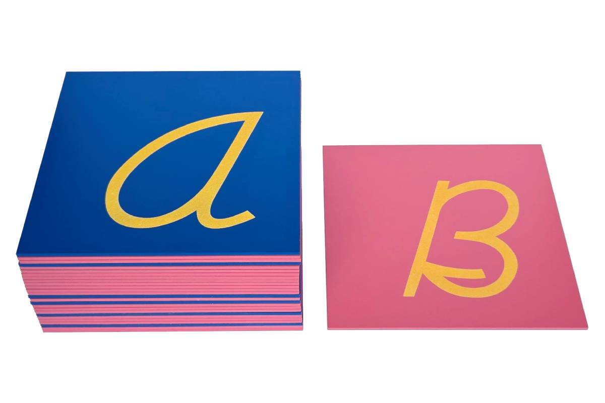 Capital Case Sandpaper Letters, Cursive