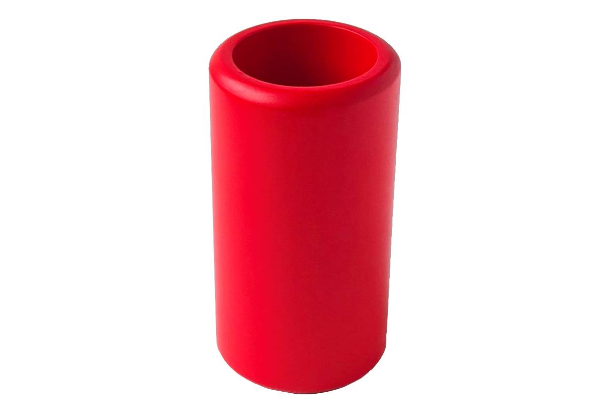 Red Pencil Holder (Round, Beechwood)