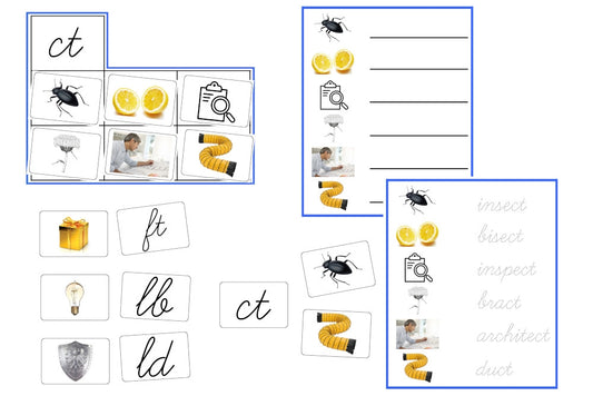 Consonant Blends Activity - Set B, Cursive (PDF)