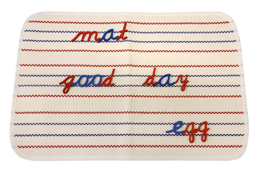 Movable Alphabet Working Rug with Lines - Three Rows