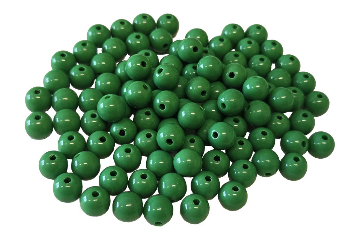 100 green bead units for the Long Division material.