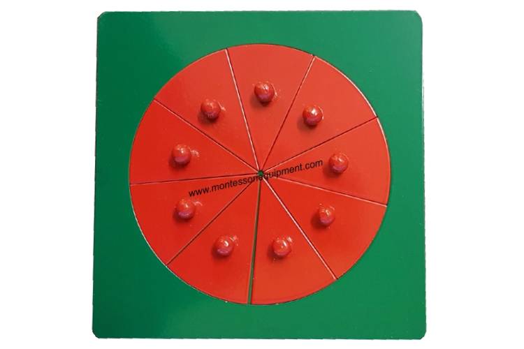 1/9 Metal Fraction Circle with Frame