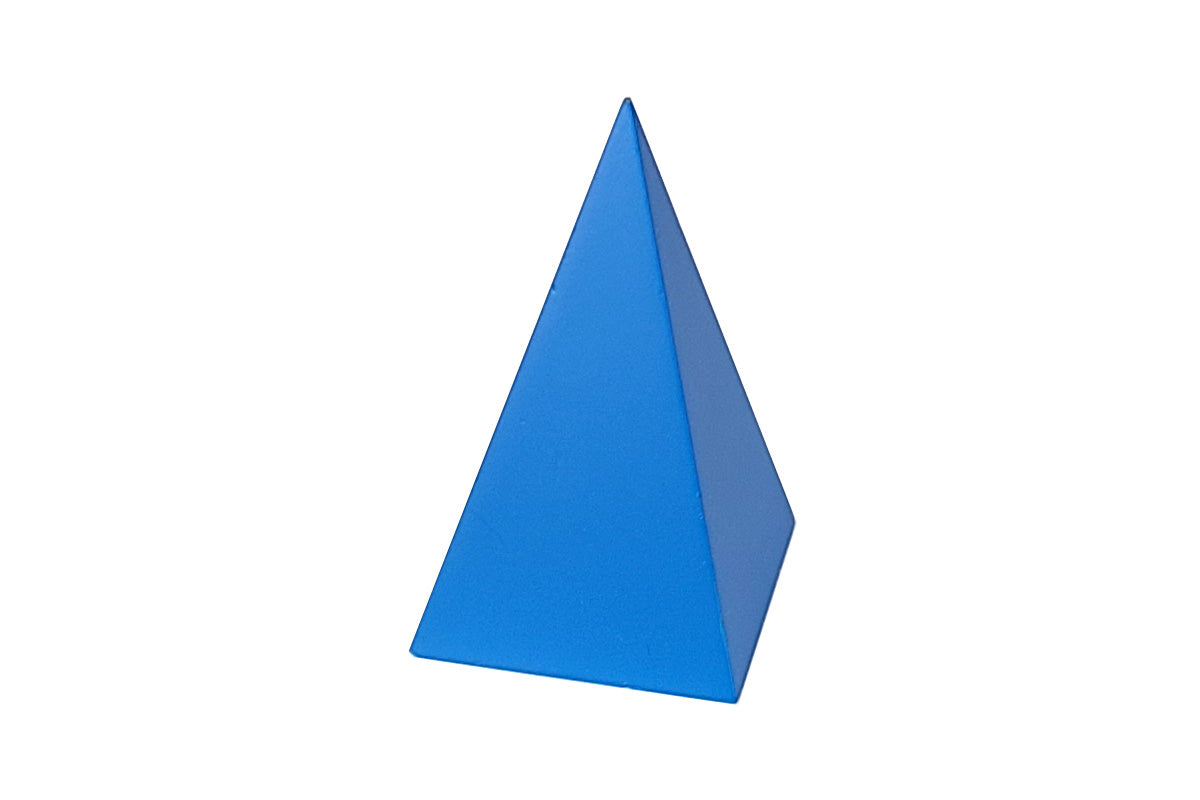 Blue square pyramid.