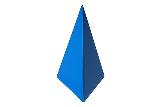 Blue triangular pyramid.