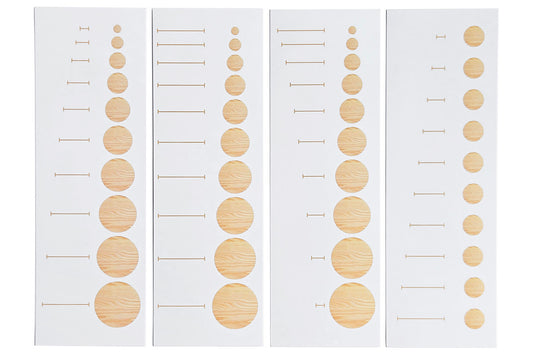 Knobbed cylinder control charts. One chart for each cylinder block.
