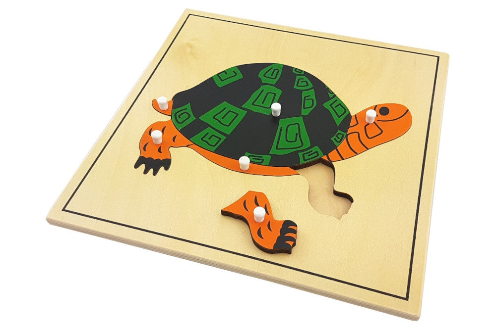 IFIT Montessori: 5 Animal Puzzles with Cabinet