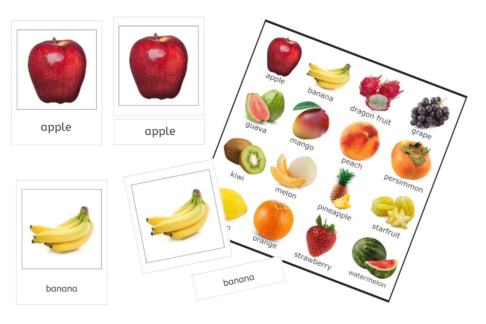 Fruits 3-Part Cards (PDF)