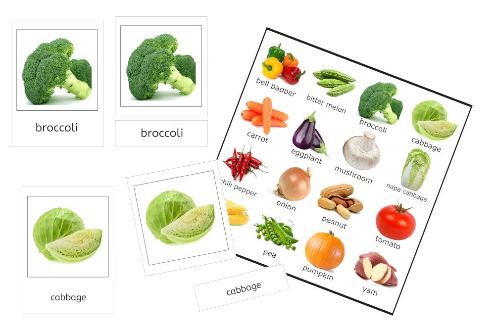 Vegetables 3-Part Cards (PDF)