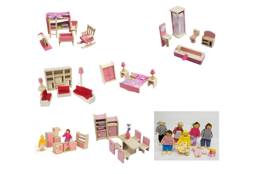 Dollhouse Furniture Pink Bundle