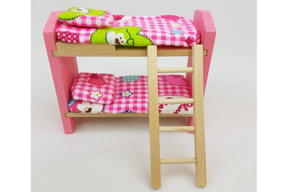 Dollhouse Furniture Bunk Bed Set