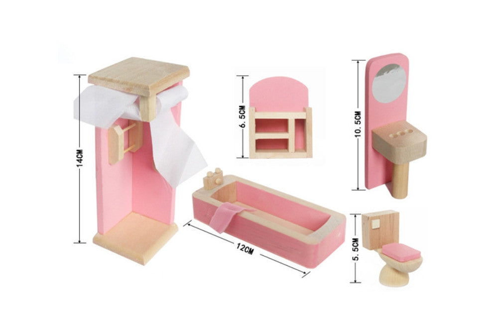 Dollhouse Furniture Bathroom Set