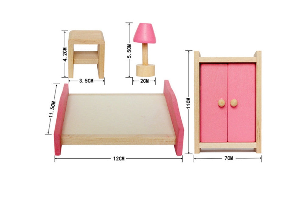 Dollhouse Furniture Bedroom Set