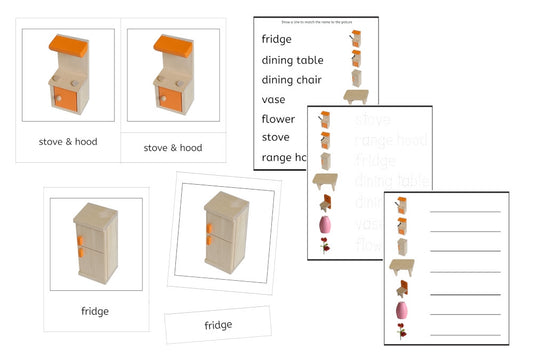 Brown Kitchen Language Exercise Cards - Set A (PDF)