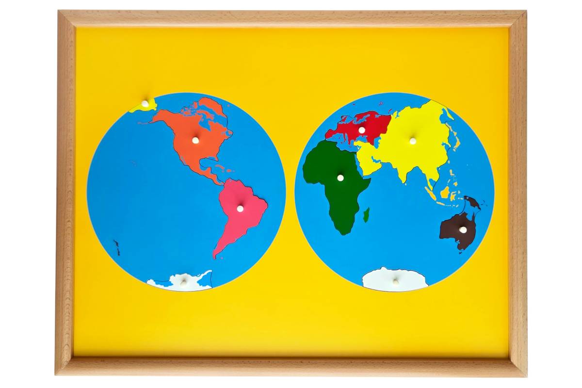 Puzzle Map of World Parts
