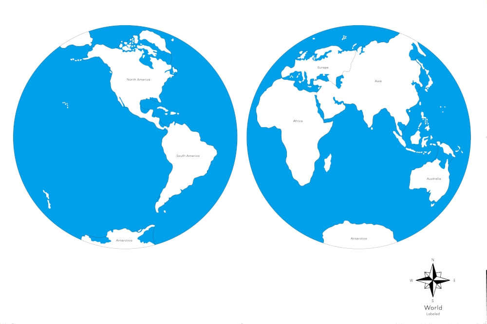 IFIT Montessori: Labeled World Parts Control Map