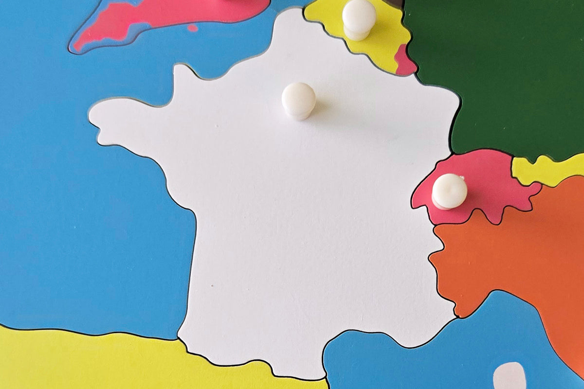 France - Puzzle Piece of Europe (Plastic Knob)