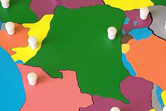 IFIT Montessori: Democratic Republic of the Congo - Puzzle Piece of Africa (Plastic Knob)