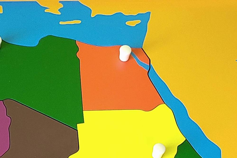 IFIT Montessori: Egypt - Puzzle Piece of Africa (Plastic Knob)