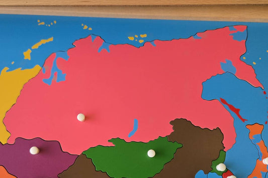 Russia - Puzzle Piece of Asia (Plastic Knob)