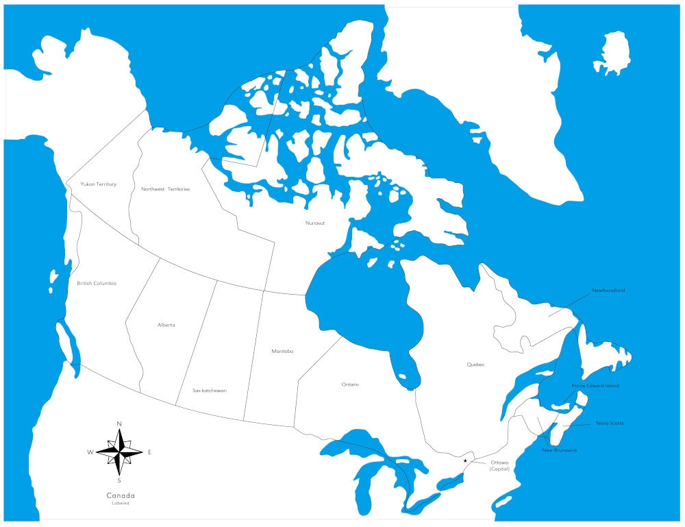 IFIT Montessori: Labeled Canada Control Map