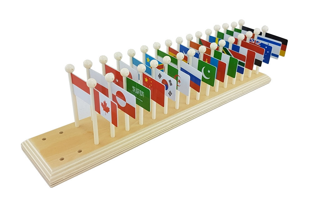 IFIT Montessori: World Map, Flags and Stand