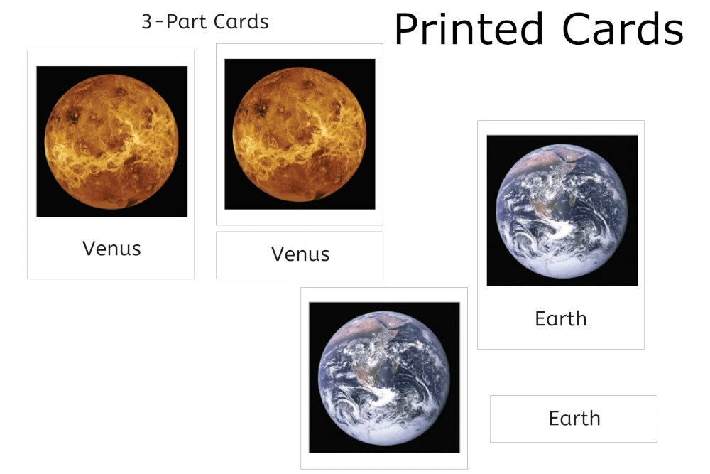 Solar System Models with Cards and Tray