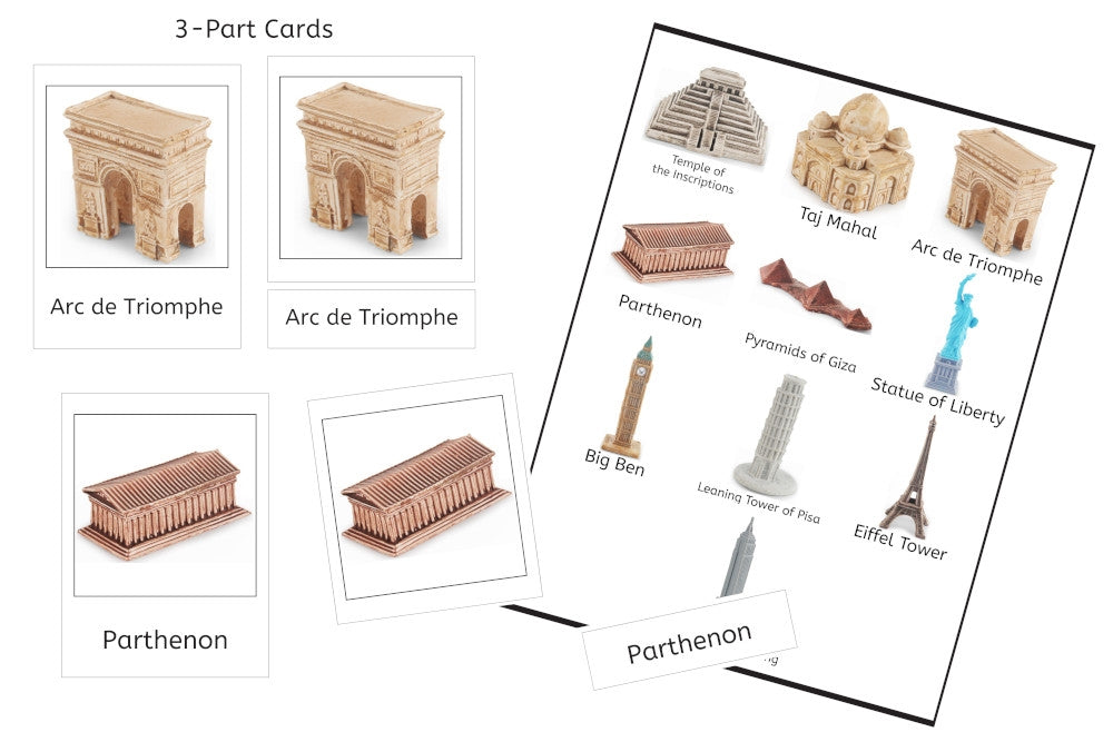 10 Famous Landmarks 3-Part Cards (PDF)