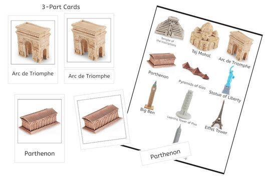 10 Famous Landmarks 3-Part Cards (PDF)