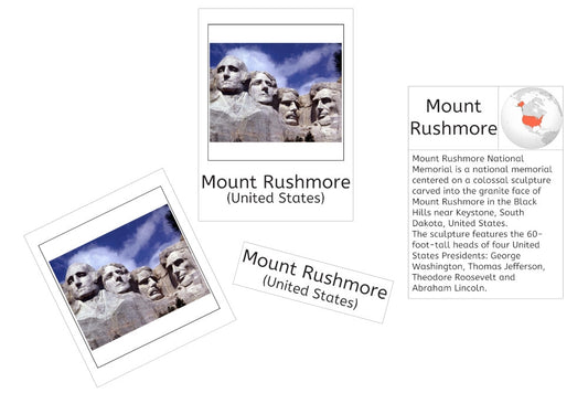 Landmarks of North America 3-Part Cards and Fact Cards (PDF)