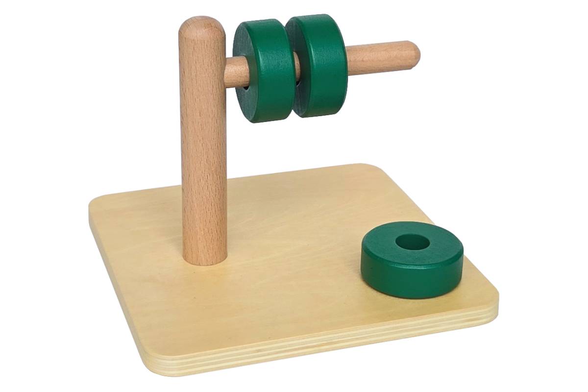 Discs on Horizontal Dowel