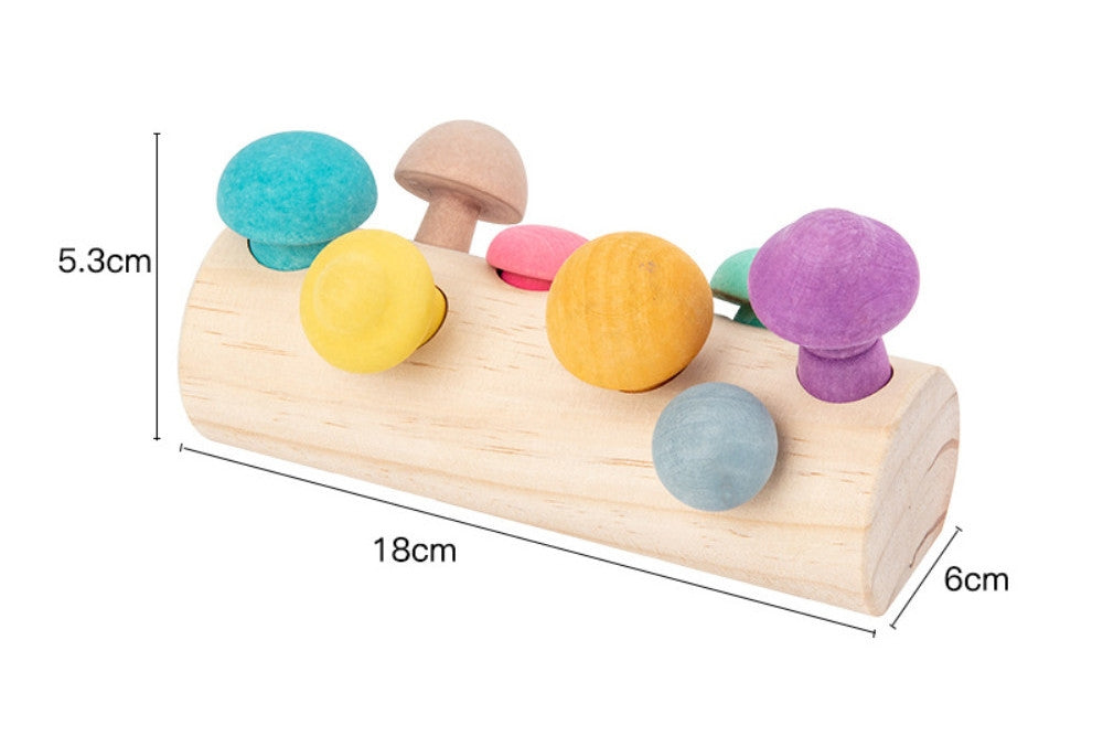 Wooden Mushroom Picking Toy