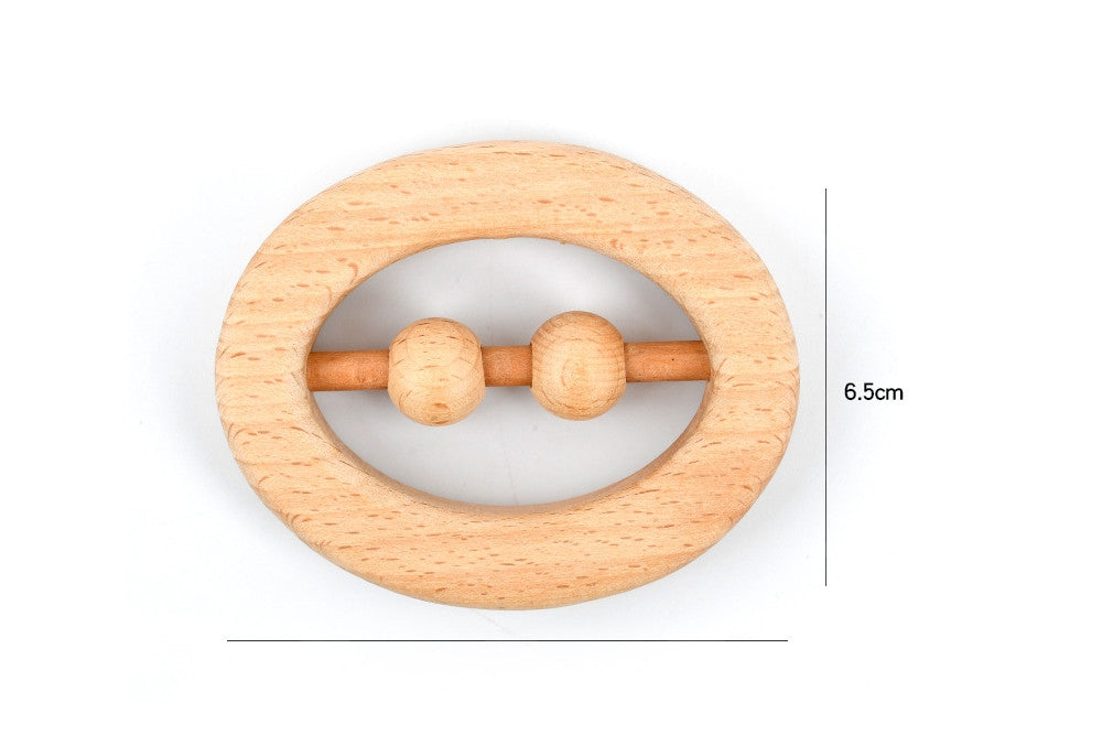 5-Piece Wooden Baby Rattle/Teether Set