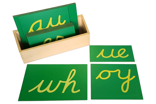 IFIT Montessori: Lower Case Sandpaper Double Letters, Cursive