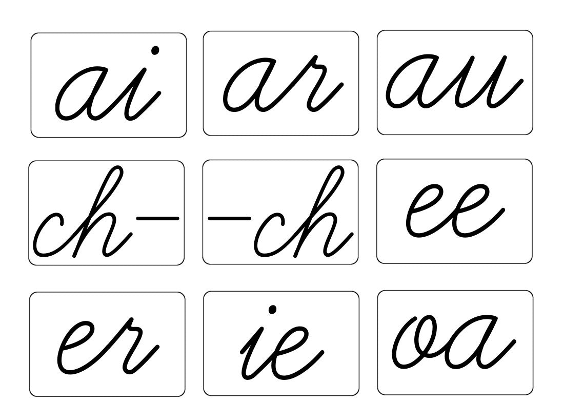 Phonogram Alphabet Activity Set, Cursive (PDF)