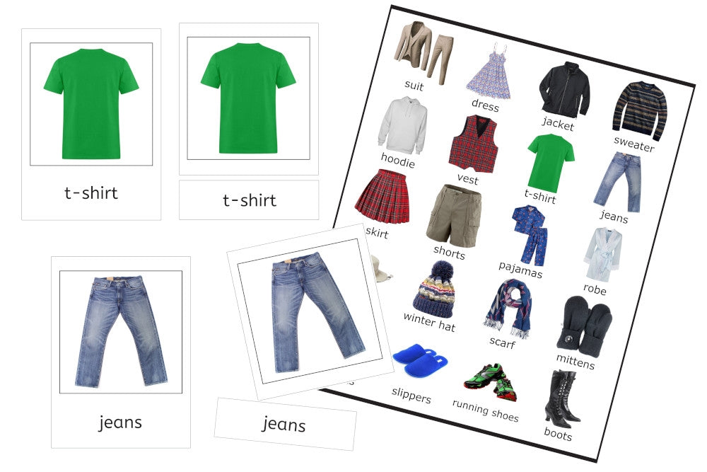 Clothing 3-Part Cards (PDF)