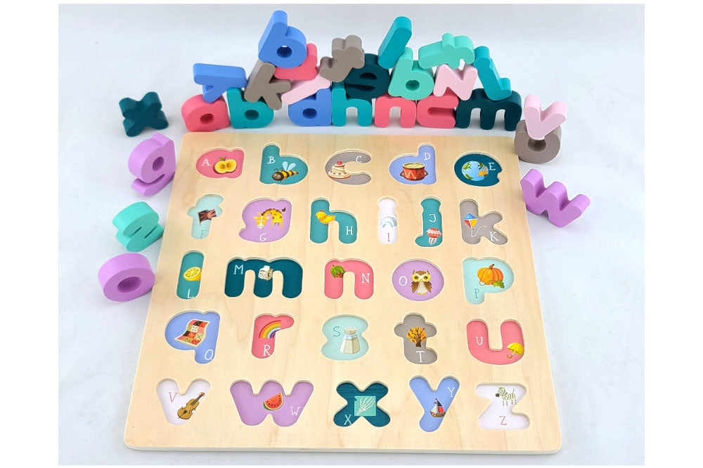 Lower Case Wooden Alphabet Puzzle