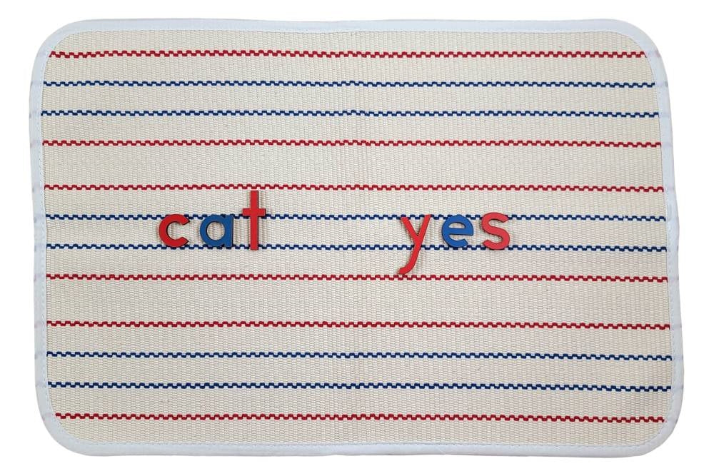 Movable Alphabet Working Rug with Lines - Three Rows