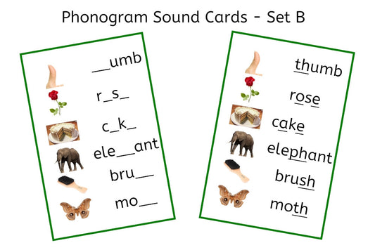 Green Phonogram Sound Cards - Set B (PDF)