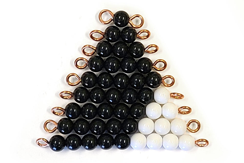 IFIT Montessori: Black and White Bead Stairs - 1 Set (N Beads)