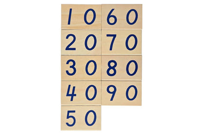 Small Wooden Number Cards with Box (1-9000)