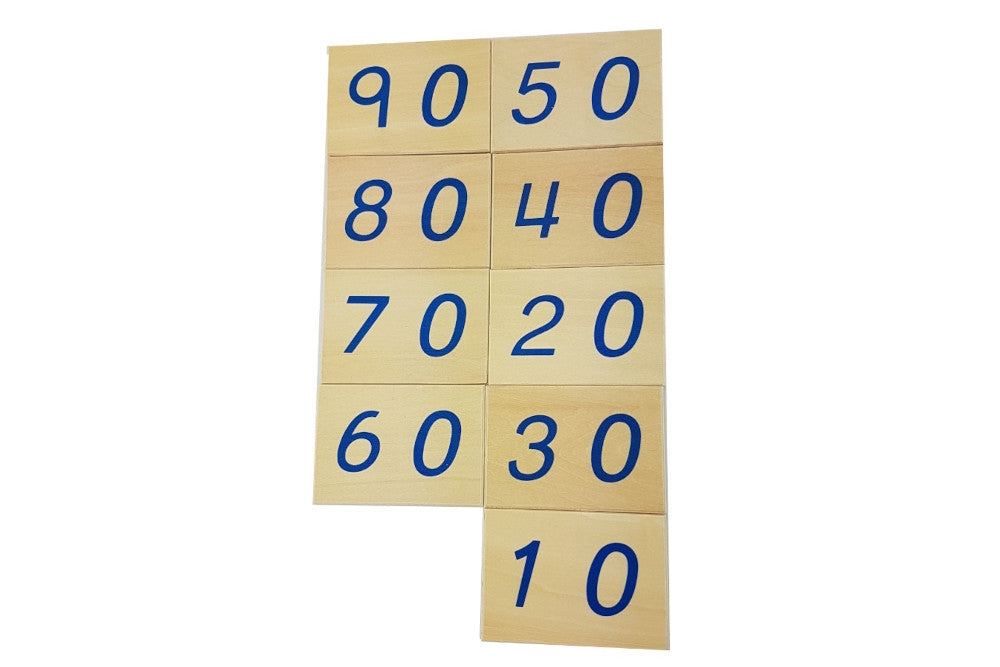 IFIT Montessori: Large Wooden Number Cards with Box (1-9000)