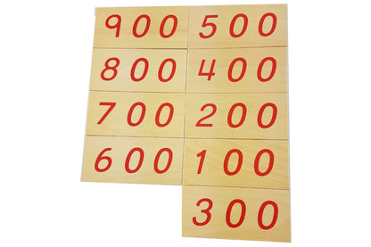 IFIT Montessori: Large Wooden Number Cards with Box (1-9000)