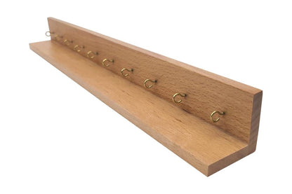 Close-up of wall frame showing the hooks.