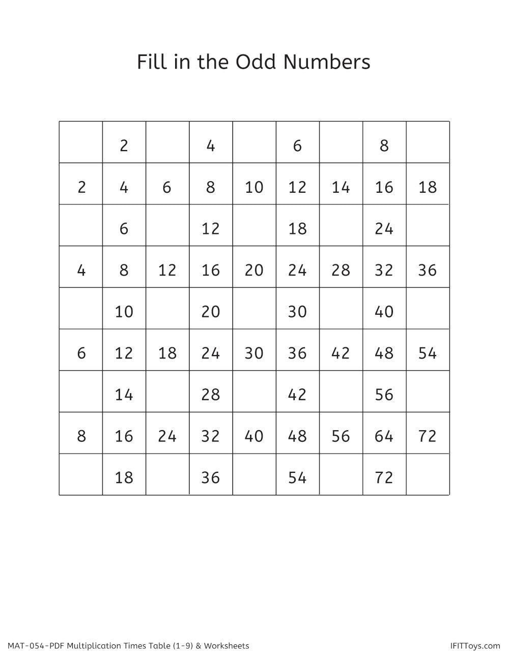 Wooden Times Table Board and PDF Worksheets