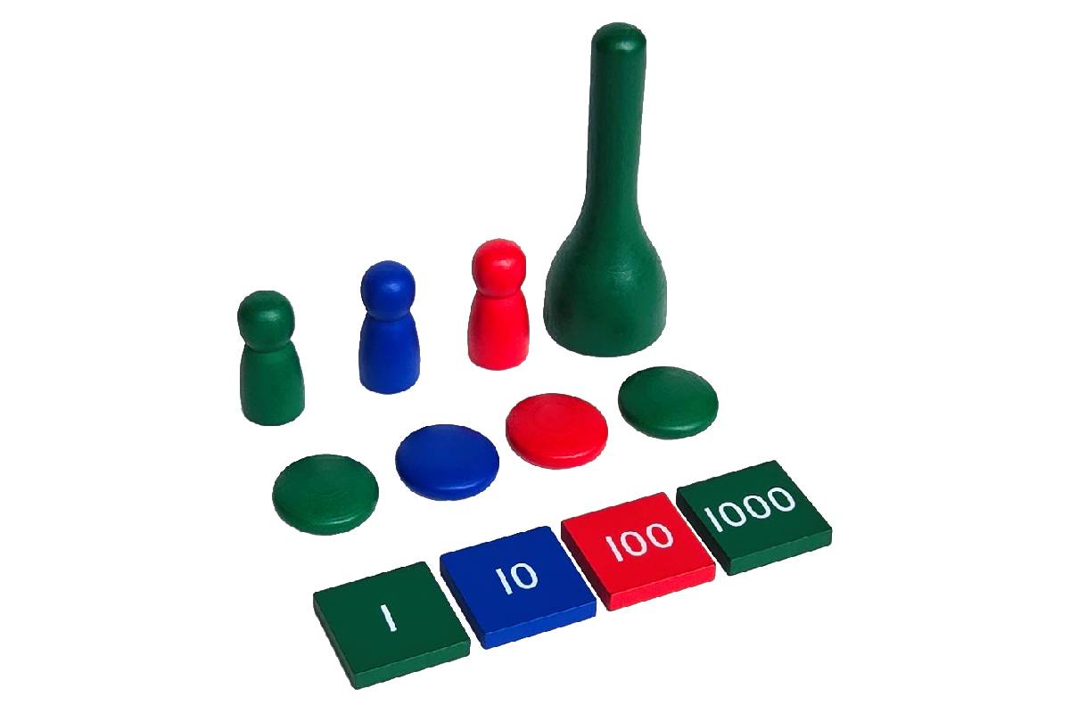 Skittles, counters, and tiles for stamp game